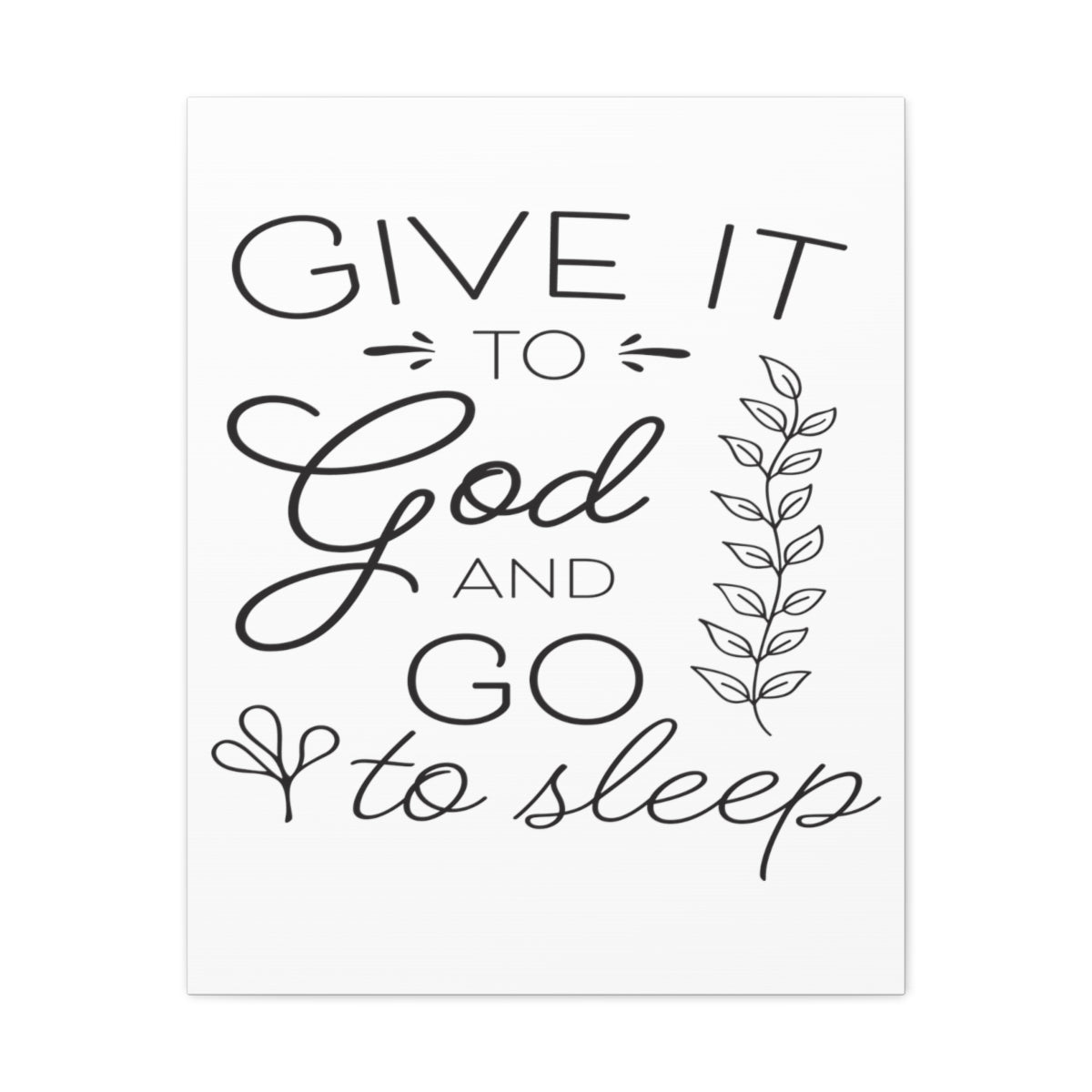 To God And Psalm 4:8 Christian Wall Art Print Ready to Hang Unframed-Express Your Love Gifts