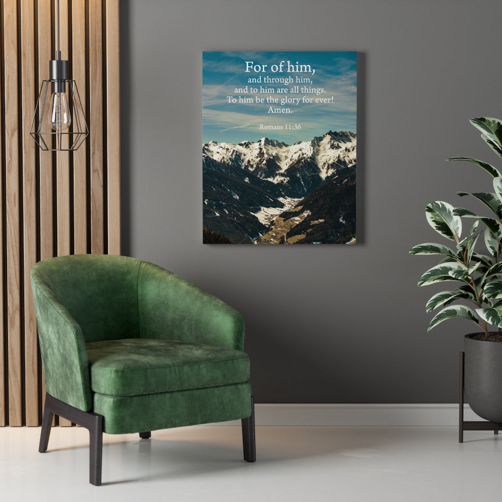 Scripture Walls To Him Be the Glory Romans 11:36 Wall Art Christian Home Decor Unframed-Express Your Love Gifts