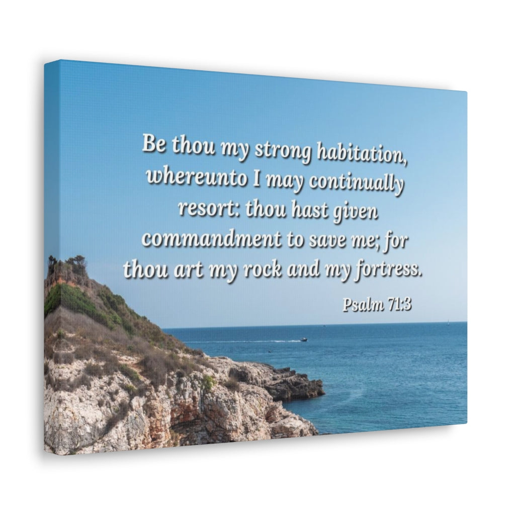 Scripture Walls To Save Me Psalm 71:3 Bible Verse Canvas Christian Wall Art Ready to Hang Unframed-Express Your Love Gifts
