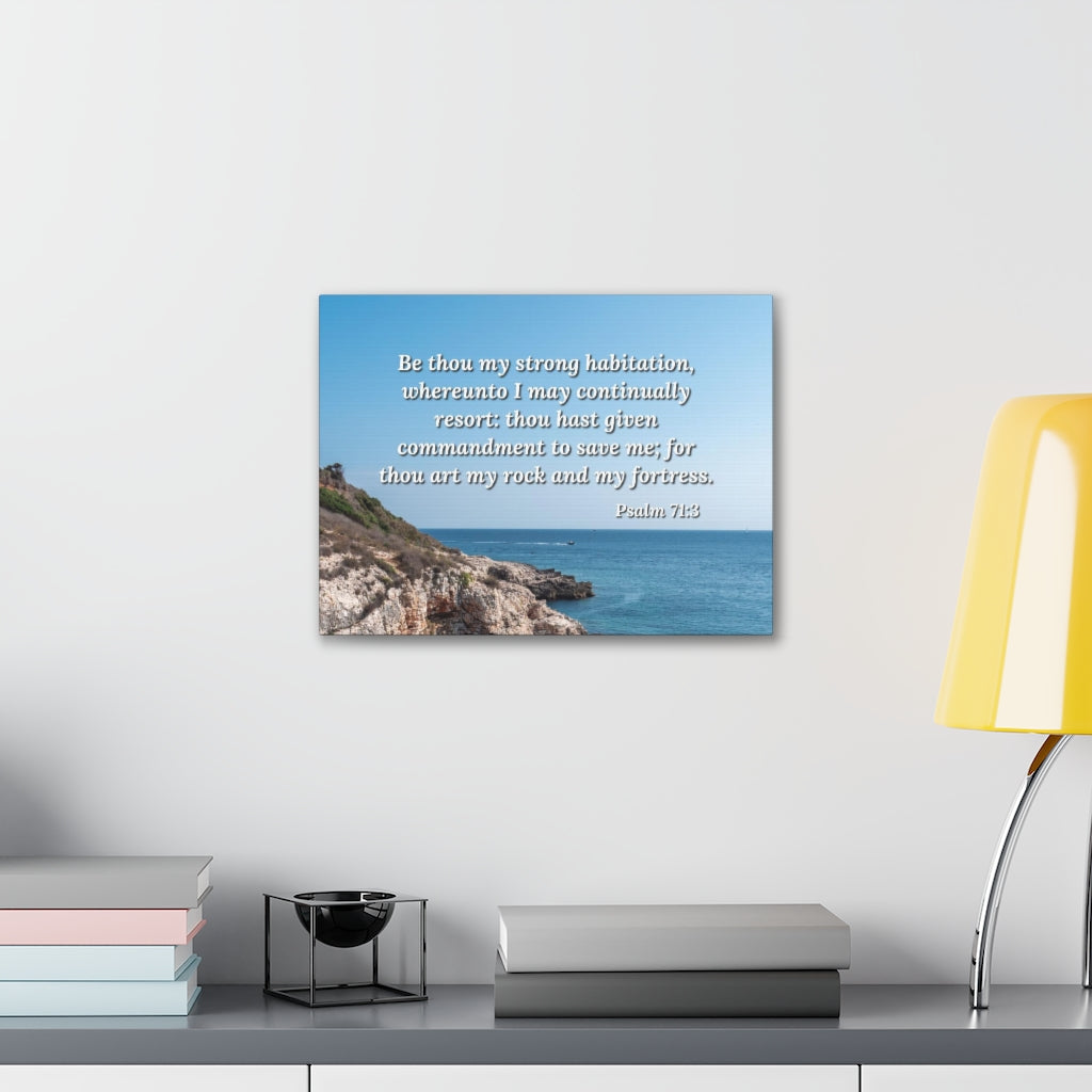 Scripture Walls To Save Me Psalm 71:3 Bible Verse Canvas Christian Wall Art Ready to Hang Unframed-Express Your Love Gifts