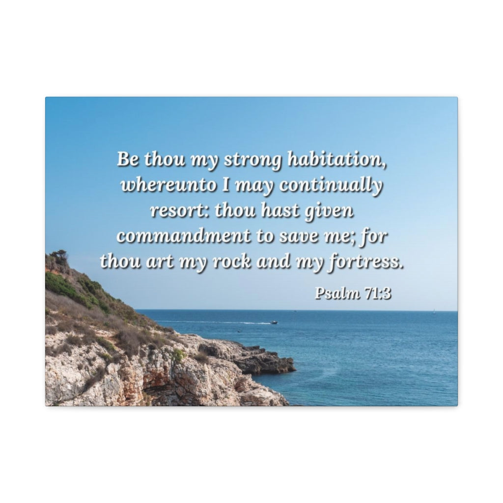 Scripture Walls To Save Me Psalm 71:3 Bible Verse Canvas Christian Wall Art Ready to Hang Unframed-Express Your Love Gifts