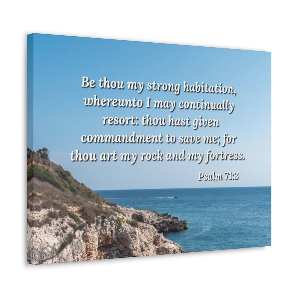 Scripture Walls To Save Me Psalm 71:3 Bible Verse Canvas Christian Wall Art Ready to Hang Unframed-Express Your Love Gifts