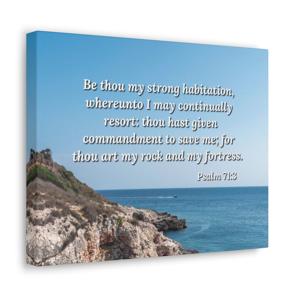 Scripture Walls To Save Me Psalm 71:3 Bible Verse Canvas Christian Wall Art Ready to Hang Unframed-Express Your Love Gifts