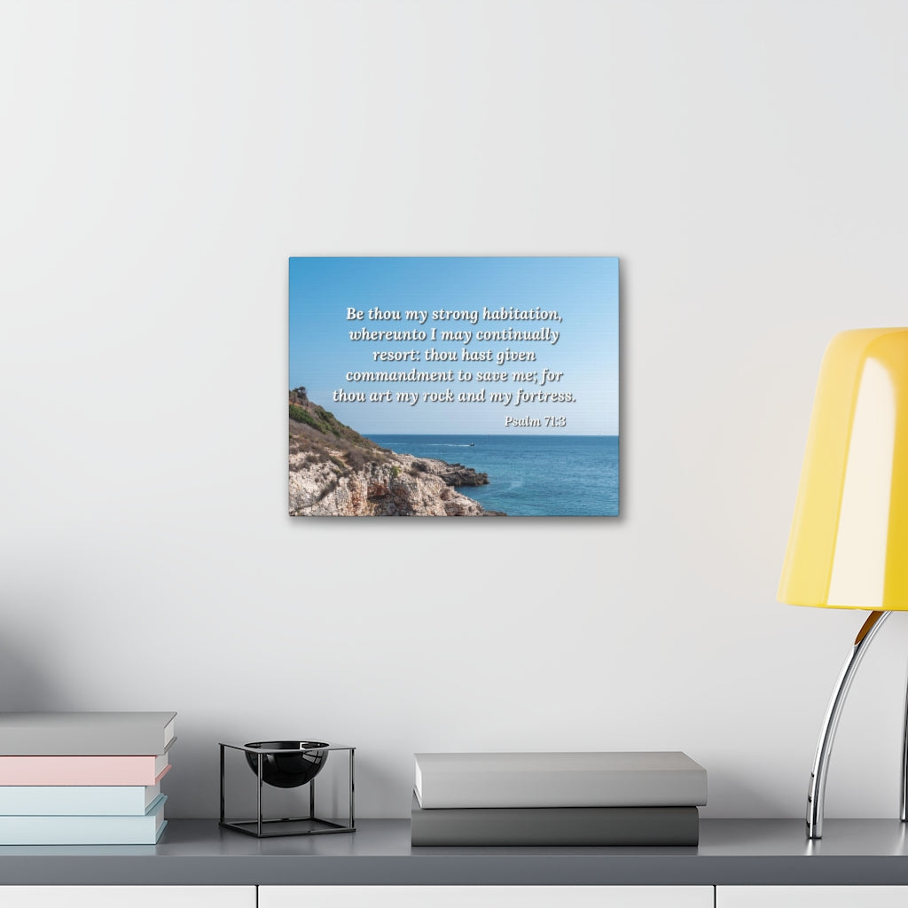 Scripture Walls To Save Me Psalm 71:3 Bible Verse Canvas Christian Wall Art Ready to Hang Unframed-Express Your Love Gifts