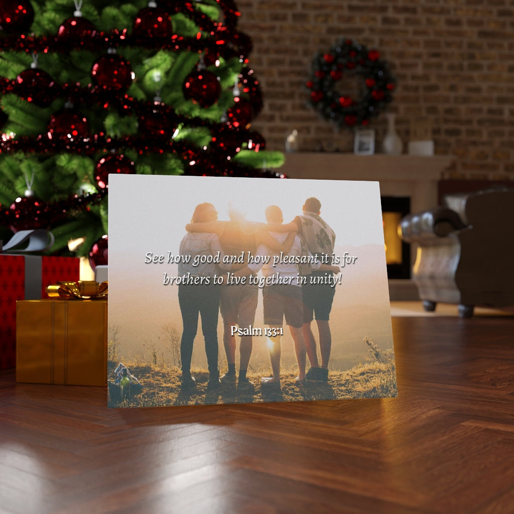 Together In Unity Psalms 133:1 Bible Verse Canvas Christian Wall Art Ready to Hang Unframed-Express Your Love Gifts