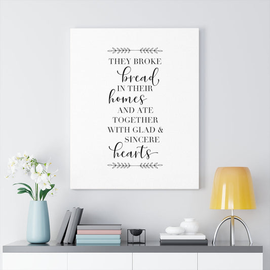 Scripture Walls Together with Glad & Sincere Bible Verse Canvas Christian Wall Art Ready to Hang Unframed-Express Your Love Gifts