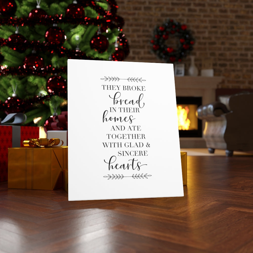 Scripture Walls Together with Glad & Sincere Bible Verse Canvas Christian Wall Art Ready to Hang Unframed-Express Your Love Gifts