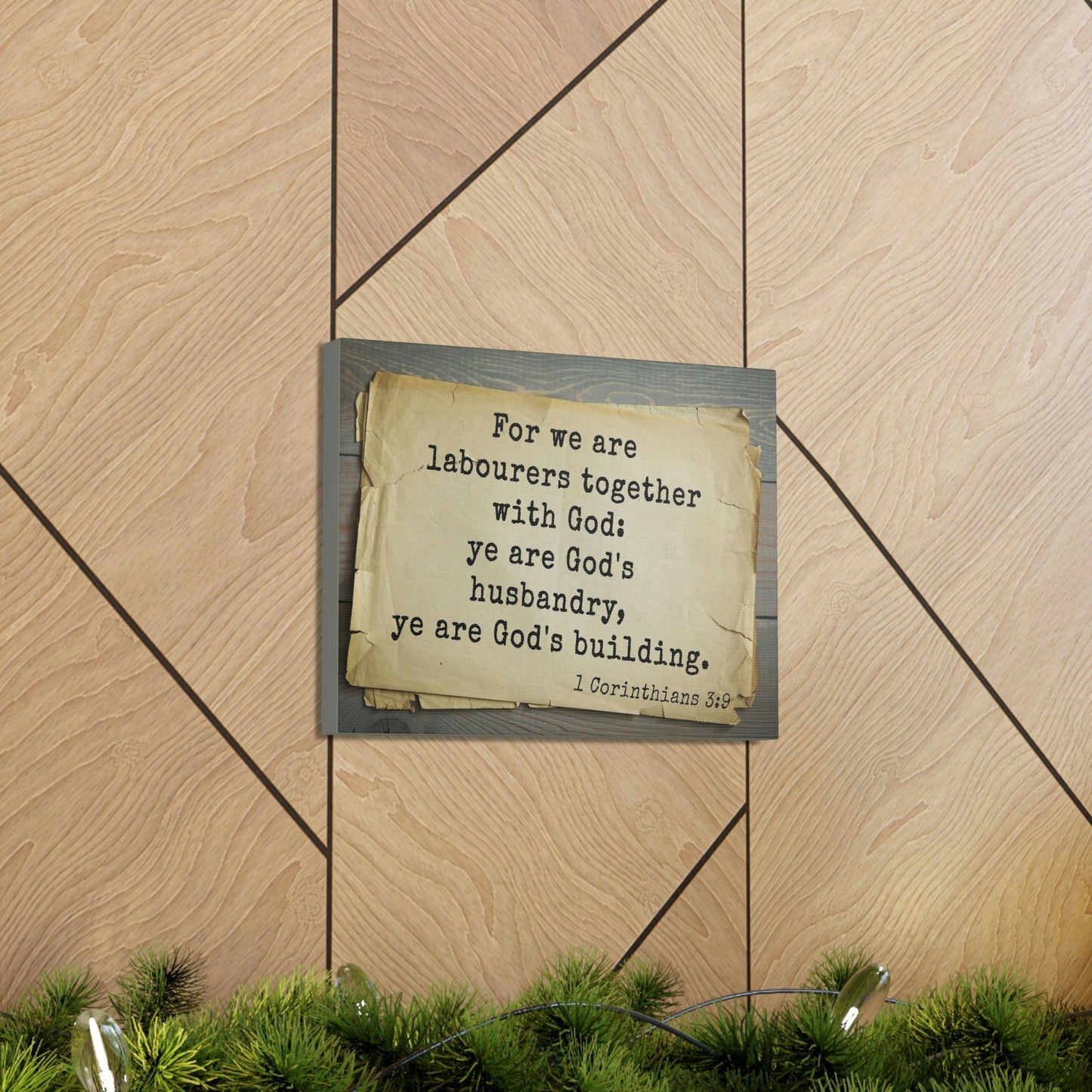 Scripture Walls Together With God 1 Corinthians 3:9 Bible Verse Canvas Christian Wall Art Bible Verse Print Ready To Hang Unframed-Express Your Love Gifts