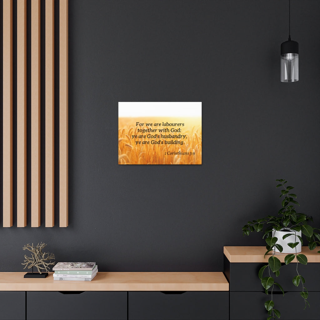 Scripture Walls Together With God 1 Corinthians 3:9 Bible Verse Canvas Christian Wall Art Ready to Hang Unframed-Express Your Love Gifts