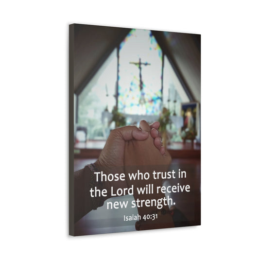 Scripture Walls Trust In The Lord Isaiah 40:31 Bible Verse Canvas Christian Wall Art Ready to Hang Unframed-Express Your Love Gifts