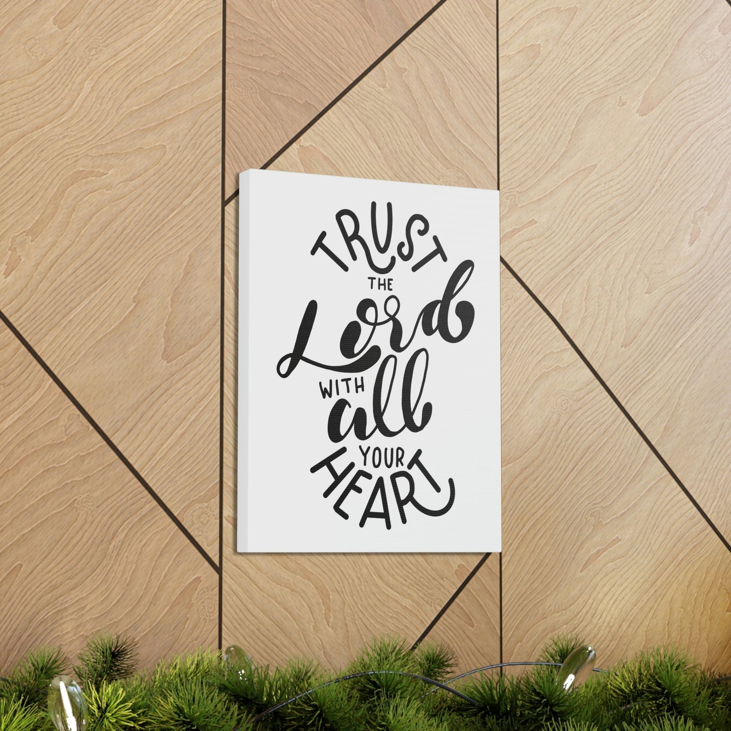 Scripture Walls Trust in The Lord With All Your Heart Psalm 118:8 Bible Verse Canvas Christian Wall Art Ready To Hang Unframed-Express Your Love Gifts