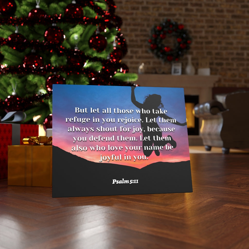 Trust In You Psalm 5:11 Bible Verse Canvas Christian Wall Art Ready to Hang Unframed-Express Your Love Gifts