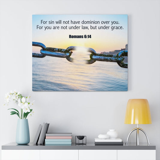 Scripture Walls Trust Under Grace Romans 6:14 Bible Verse Canvas Christian Wall Art Ready to Hang Unframed-Express Your Love Gifts