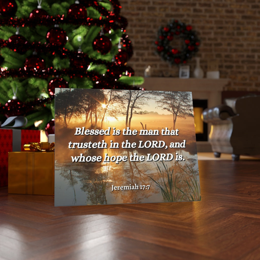 Trusteth Jeremiah 17:7 Bible Verse Canvas Christian Wall Art Ready to Hang Unframed-Express Your Love Gifts