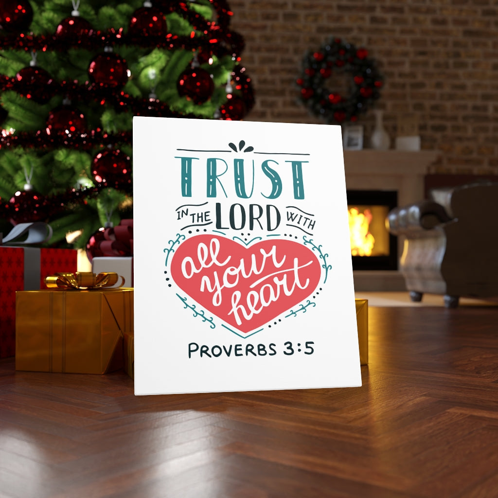 Truth In The Lord Proverbs 3:5 Bible Verse Canvas Christian Wall Art Ready to Hang Unframed-Express Your Love Gifts