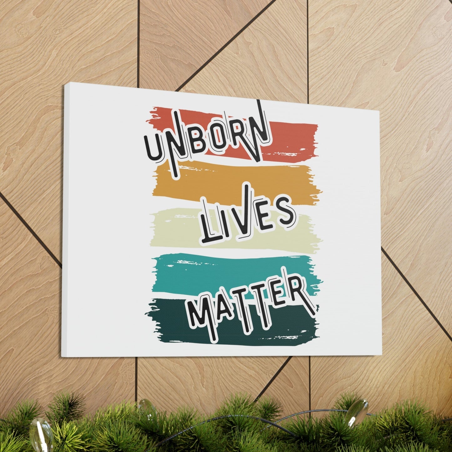 Scripture Walls Unborn Lives Matter Psalm 127:3 Rainbow Bible Verse Canvas Christian Wall Art Ready to Hang Unframed-Express Your Love Gifts
