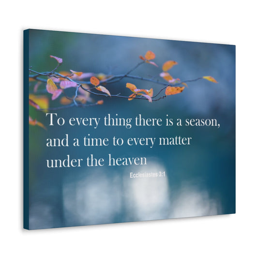 Scripture Walls Under The Heaven Ecclesiastes 3:1 Bible Verse Canvas Christian Wall Art Ready to Hang Unframed-Express Your Love Gifts