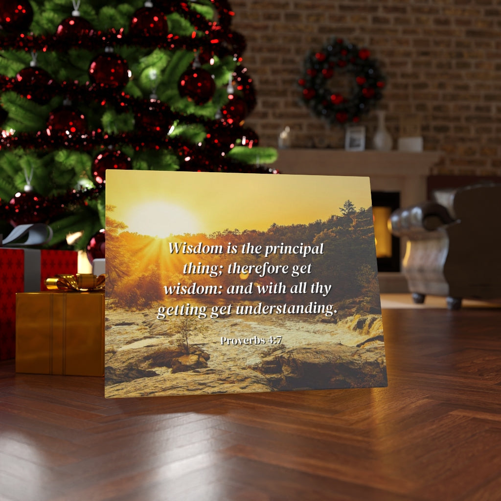 Understanding Proverbs 4:7 Bible Verse Canvas Christian Wall Art Ready to Hang Unframed-Express Your Love Gifts