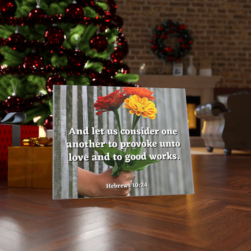 Unto Love Hebrews 10:24 Bible Verse Canvas Christian Wall Art Ready to Hang Unframed-Express Your Love Gifts