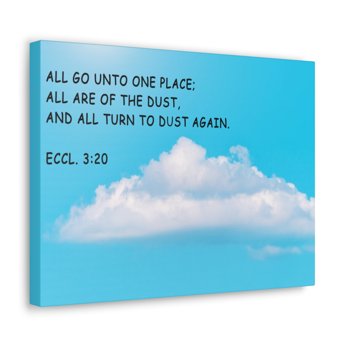 Scripture Walls Unto One Place Ecclesiastes 3:20 Bible Verse Canvas Christian Wall Art Bible Verse Print Ready To Hang Unframed-Express Your Love Gifts