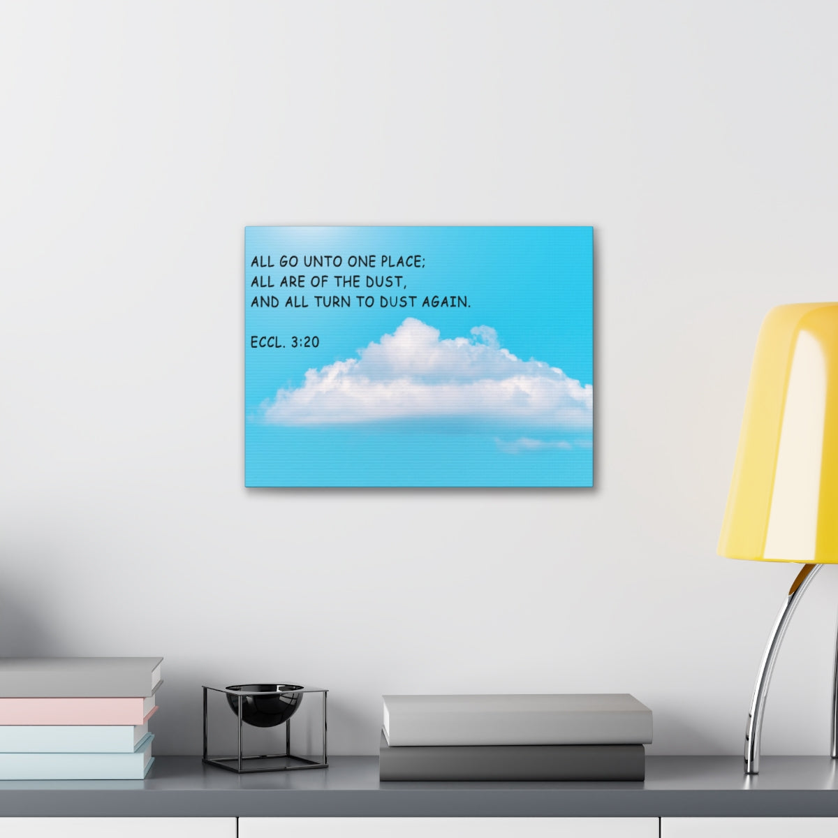 Scripture Walls Unto One Place Ecclesiastes 3:20 Bible Verse Canvas Christian Wall Art Bible Verse Print Ready To Hang Unframed-Express Your Love Gifts