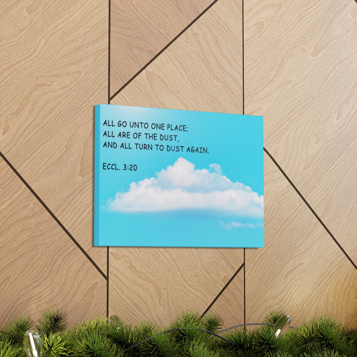 Scripture Walls Unto One Place Ecclesiastes 3:20 Bible Verse Canvas Christian Wall Art Bible Verse Print Ready To Hang Unframed-Express Your Love Gifts
