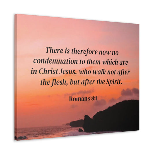 Scripture Walls Walk After The Spirit Romans 8:1 Bible Verse Canvas Christian Wall Art Ready to Hang Unframed-Express Your Love Gifts