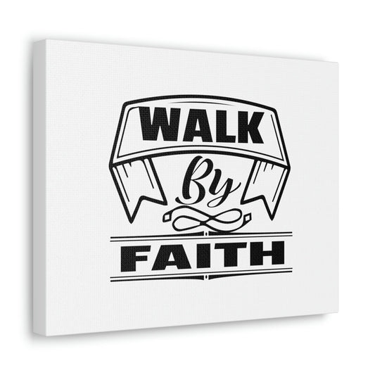 Walk By Faith 2 Corinthians 5:7 Banner Ornamental Christian Wall Art Bible Verse Print Ready to Hang Unframed-Express Your Love Gifts