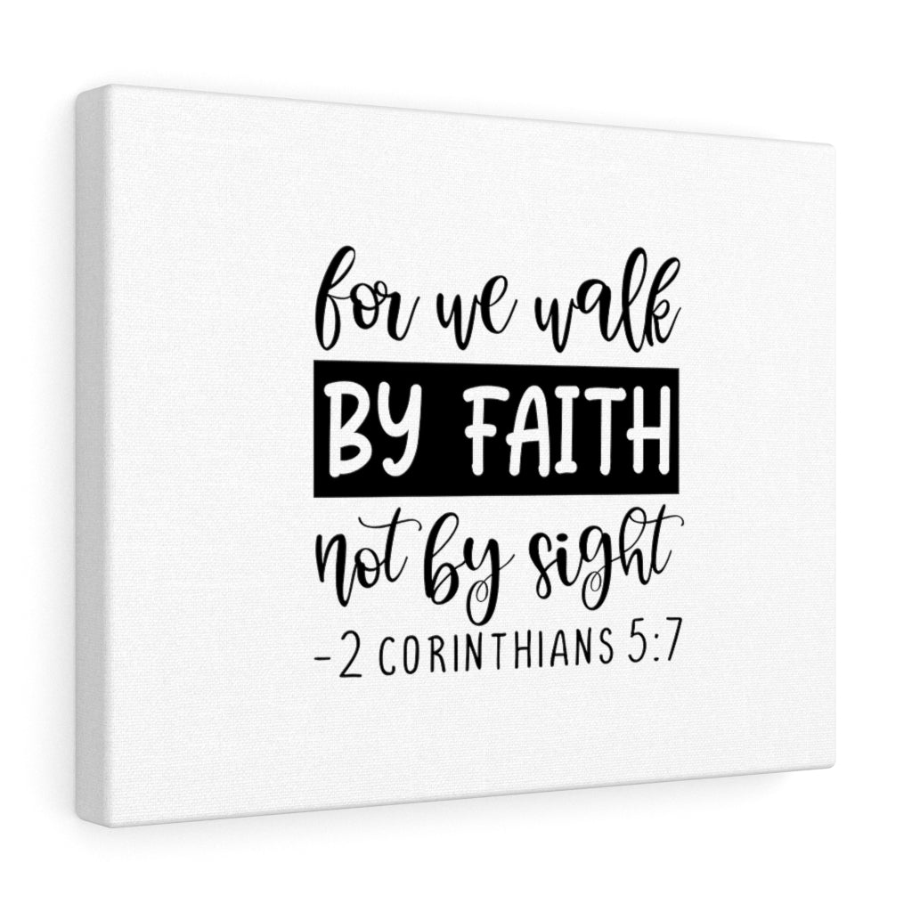Walk By Faith 2 Corinthians 5:7 Bible Verse Canvas Christian Wall Art Ready to Hang Unframed-Express Your Love Gifts