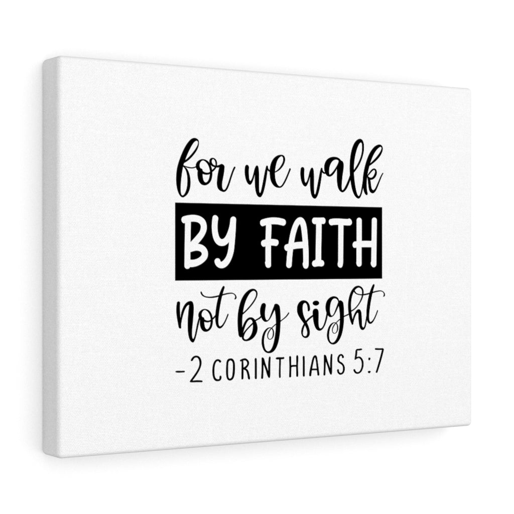 Walk By Faith 2 Corinthians 5:7 Bible Verse Canvas Christian Wall Art Ready to Hang Unframed-Express Your Love Gifts