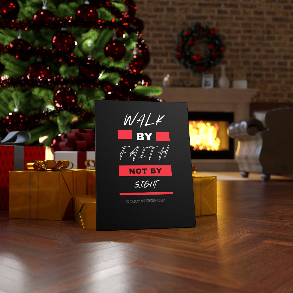 Walk By Faith Not By Sight 2 Corinthians 5:7 Bible Verse Canvas Christian Wall Art Ready to Hang Unframed-Express Your Love Gifts