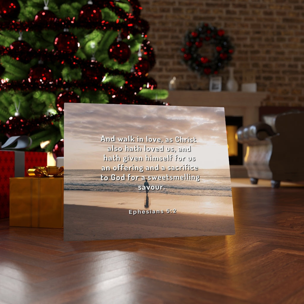 Walk In Love Ephesians 5:2 Bible Verse Canvas Christian Wall Art Ready to Hang Unframed-Express Your Love Gifts