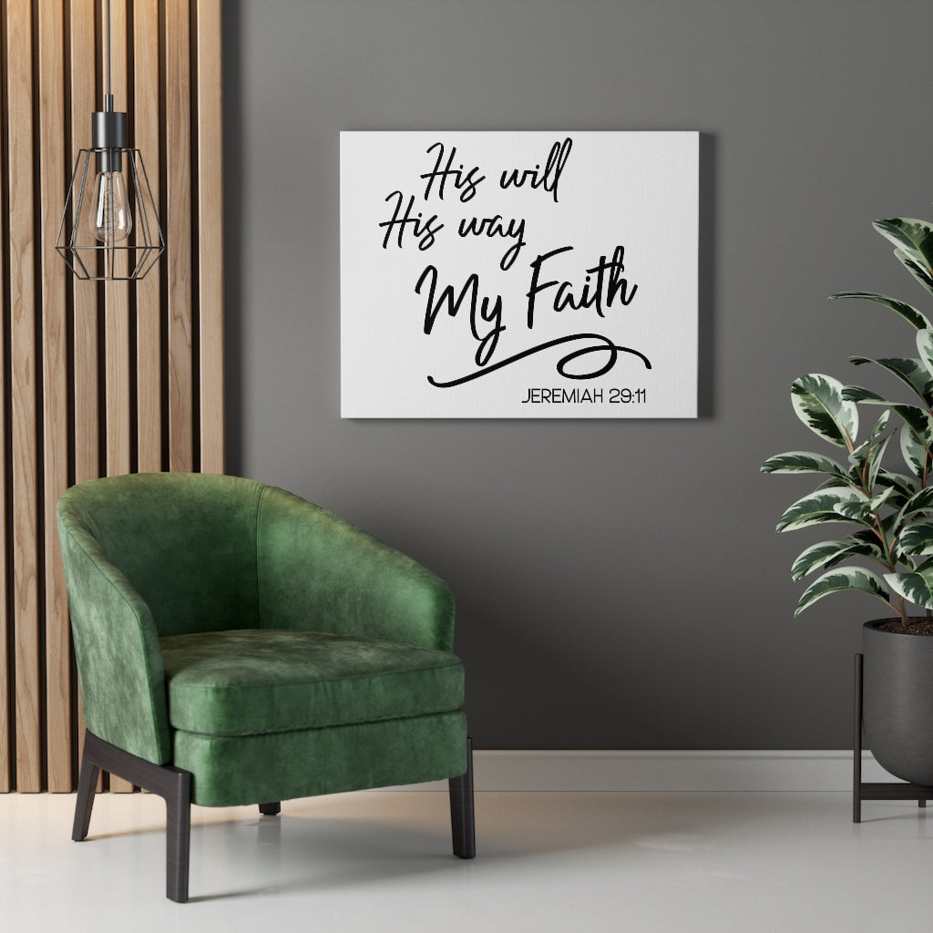 Scripture Walls Way My Faith Jeremiah 29:11 Bible Verse Canvas Christian Wall Art Ready to Hang Unframed-Express Your Love Gifts