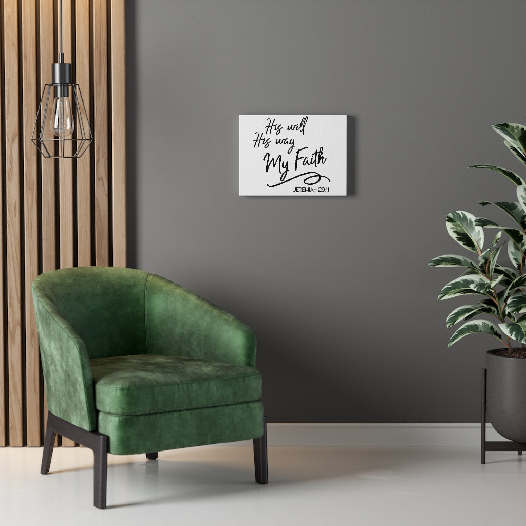 Scripture Walls Way My Faith Jeremiah 29:11 Bible Verse Canvas Christian Wall Art Ready to Hang Unframed-Express Your Love Gifts