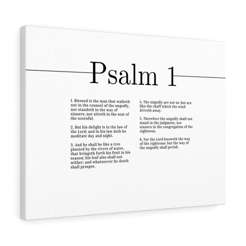 Way Of The Righteous Psalm 1 Bible Verse Canvas Christian Wall Art Ready to Hang Unframed-Express Your Love Gifts