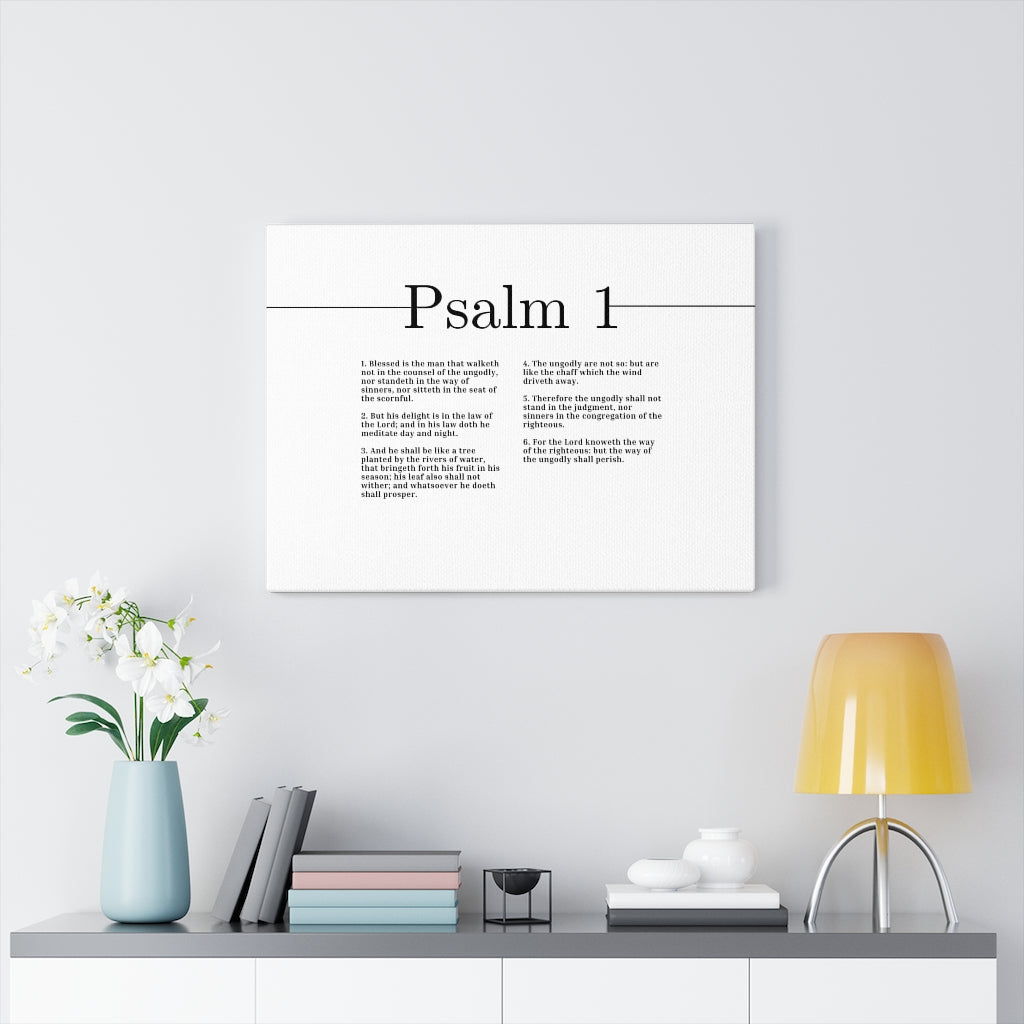 Way Of The Righteous Psalm 1 Bible Verse Canvas Christian Wall Art Ready to Hang Unframed-Express Your Love Gifts