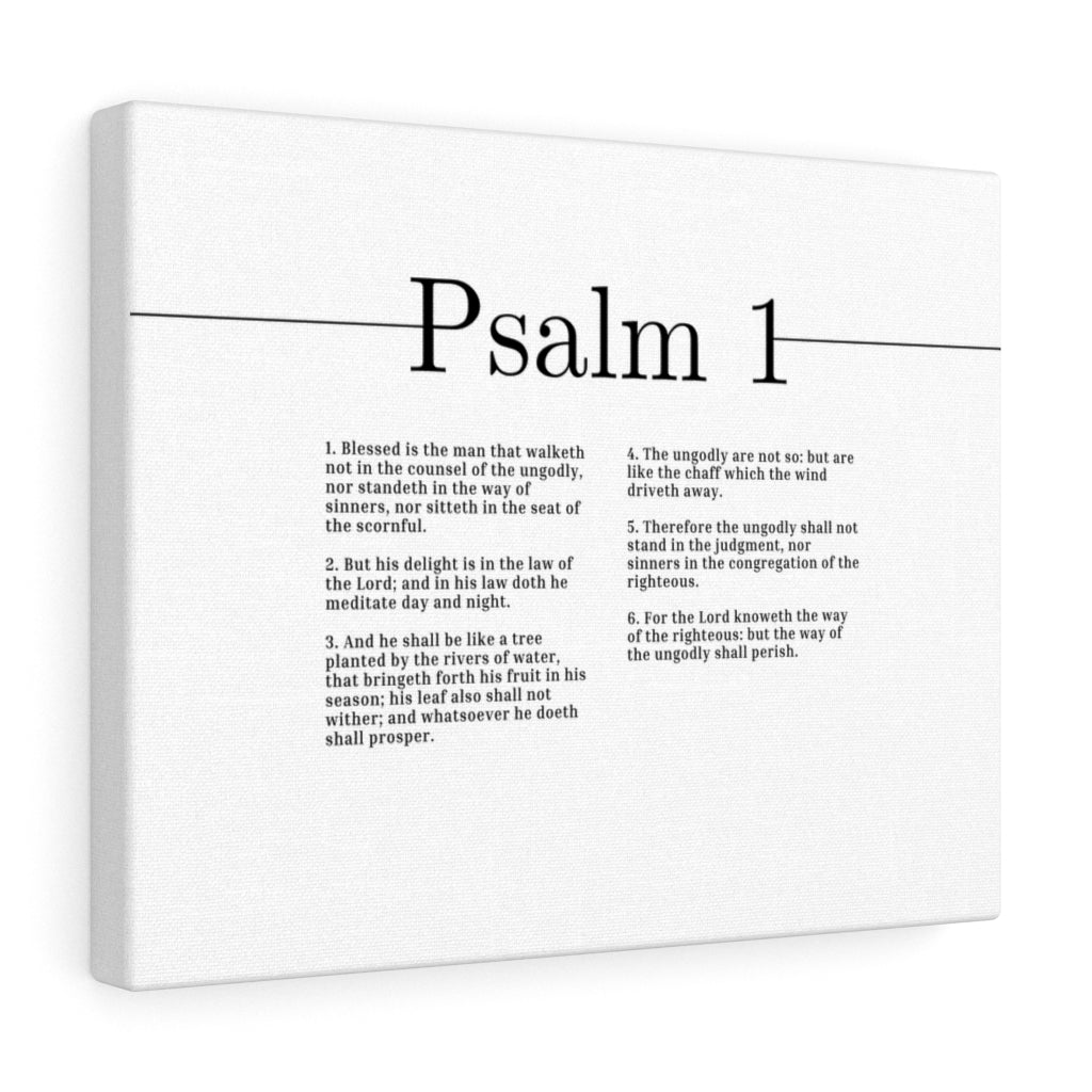Way Of The Righteous Psalm 1 Bible Verse Canvas Christian Wall Art Ready to Hang Unframed-Express Your Love Gifts