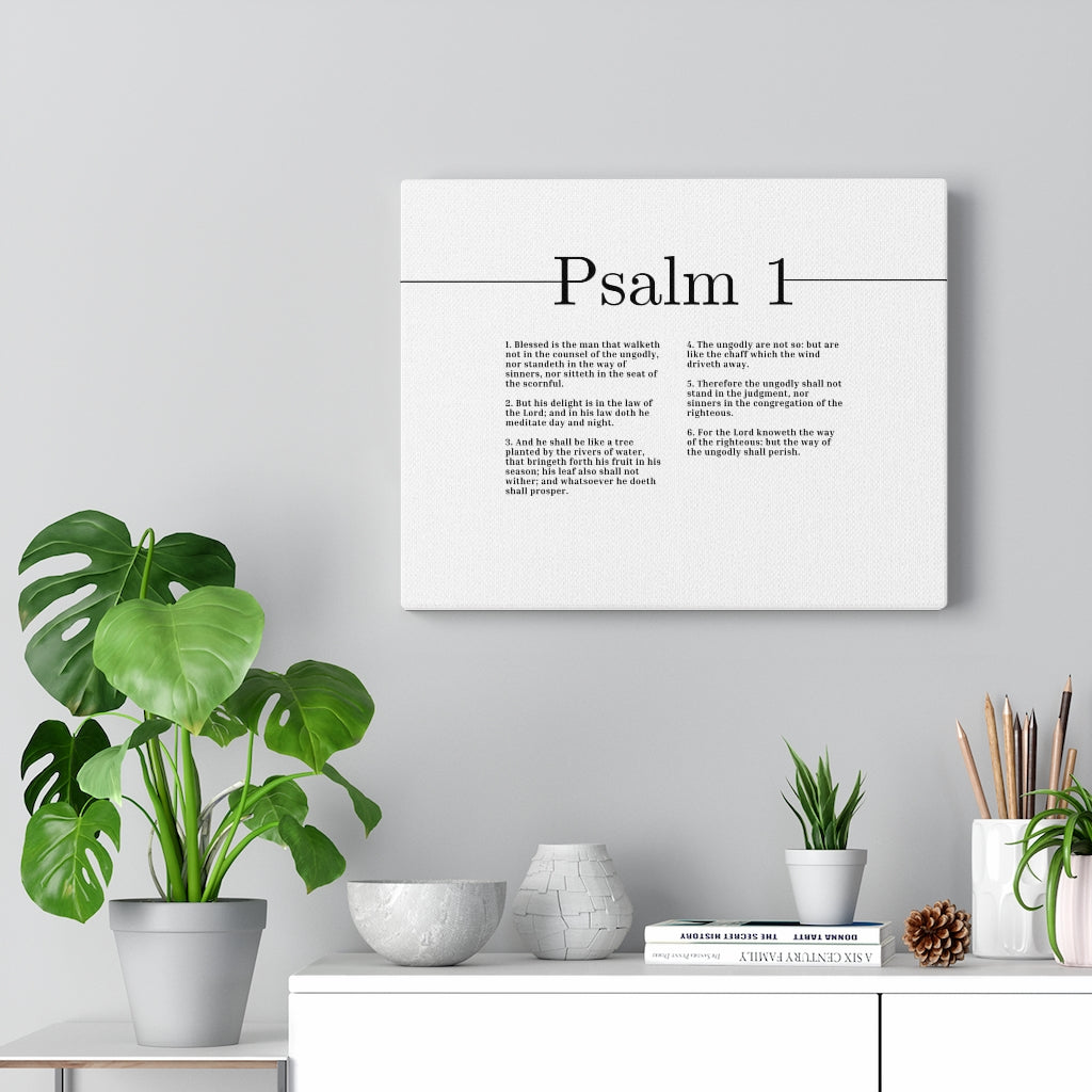 Way Of The Righteous Psalm 1 Bible Verse Canvas Christian Wall Art Ready to Hang Unframed-Express Your Love Gifts