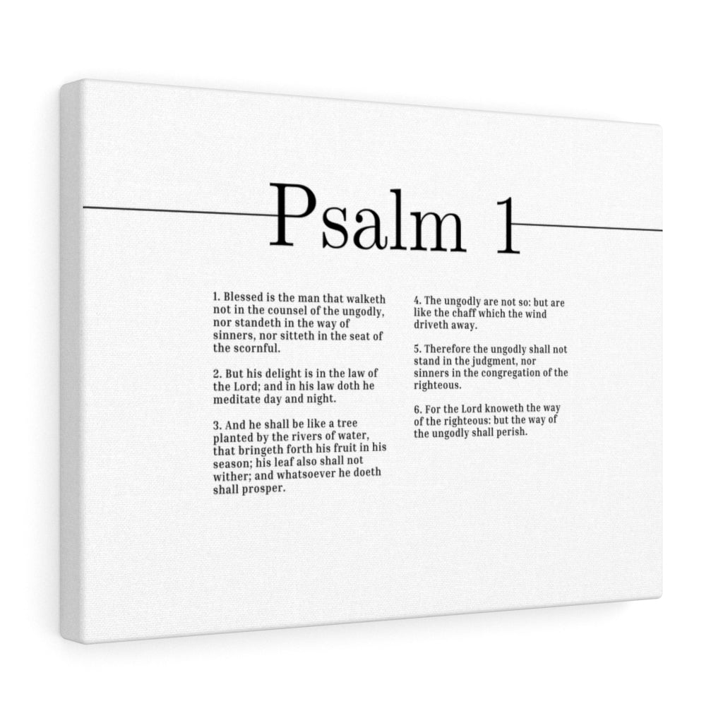 Way Of The Righteous Psalm 1 Bible Verse Canvas Christian Wall Art Ready to Hang Unframed-Express Your Love Gifts