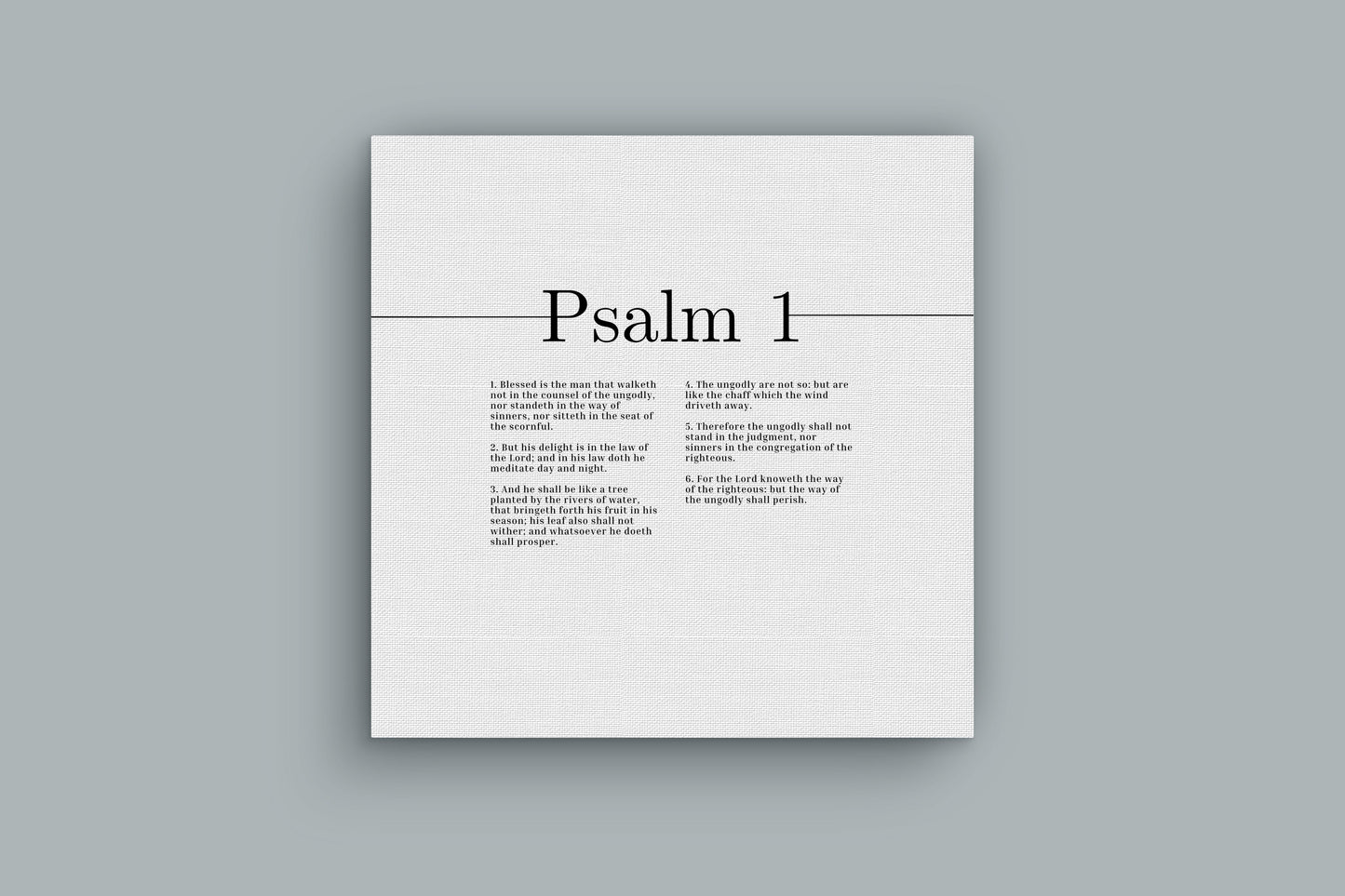 Way Of The Righteous Psalm 1 Bible Verse Canvas Christian Wall Art Ready to Hang Unframed-Express Your Love Gifts