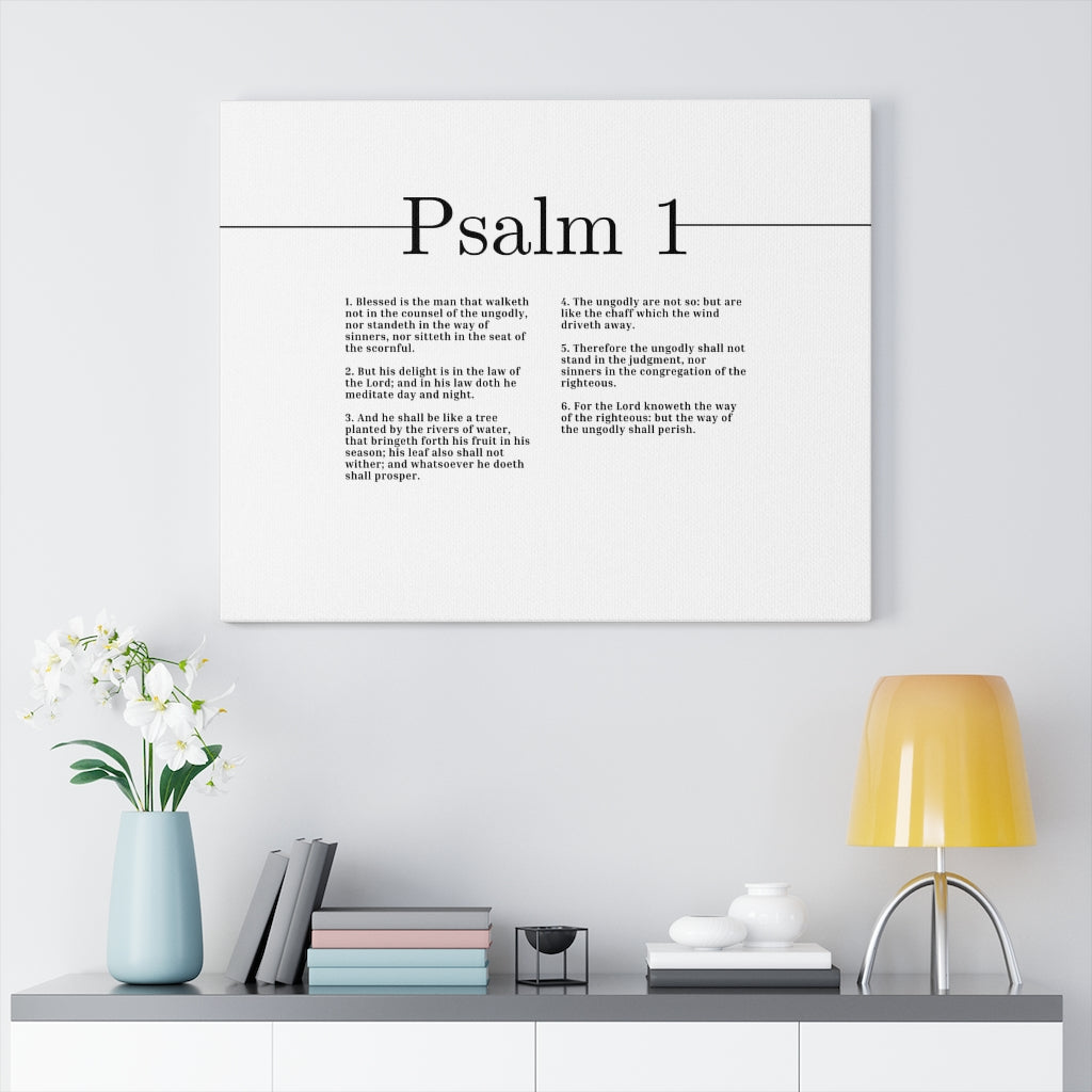 Way Of The Righteous Psalm 1 Bible Verse Canvas Christian Wall Art Ready to Hang Unframed-Express Your Love Gifts