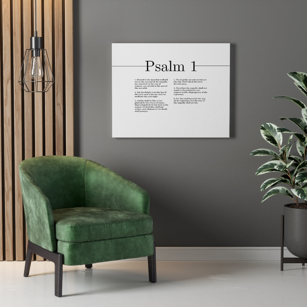 Way Of The Righteous Psalm 1 Bible Verse Canvas Christian Wall Art Ready to Hang Unframed-Express Your Love Gifts