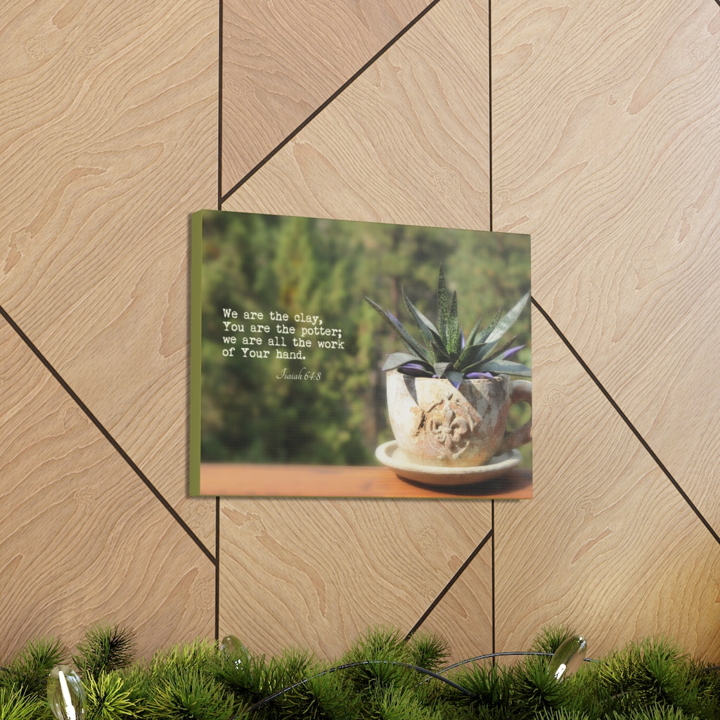 Scripture Walls We Are The Clay Isaiah 64:8 Bible Verse Canvas Christian Wall Art Ready to Hang Unframed-Express Your Love Gifts