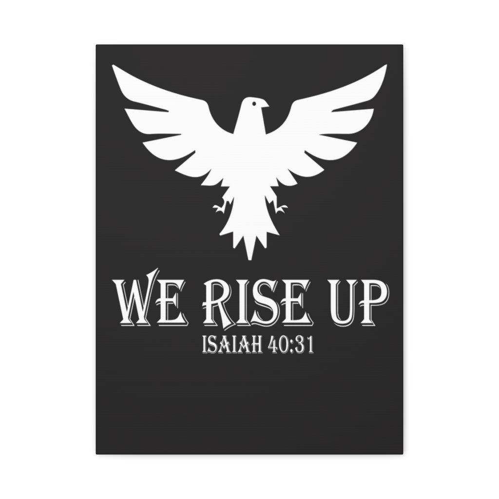 Scripture Walls We Rise Up Isaiah 40:31 Bible Verse Canvas Christian Wall Art Ready To Hang Unframed-Express Your Love Gifts