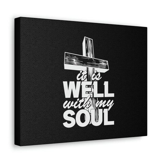 Well With My Soul Psalm 42:7 Cross Christian Wall Art Bible Verse Print Ready to Hang Unframed-Express Your Love Gifts