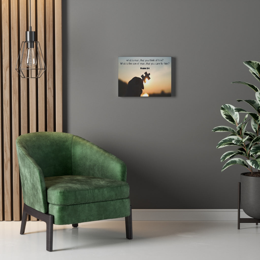 Scripture Walls What is Man Psalm 8:4 Bible Verse Canvas Christian Wall Art Ready to Hang Unframed-Express Your Love Gifts