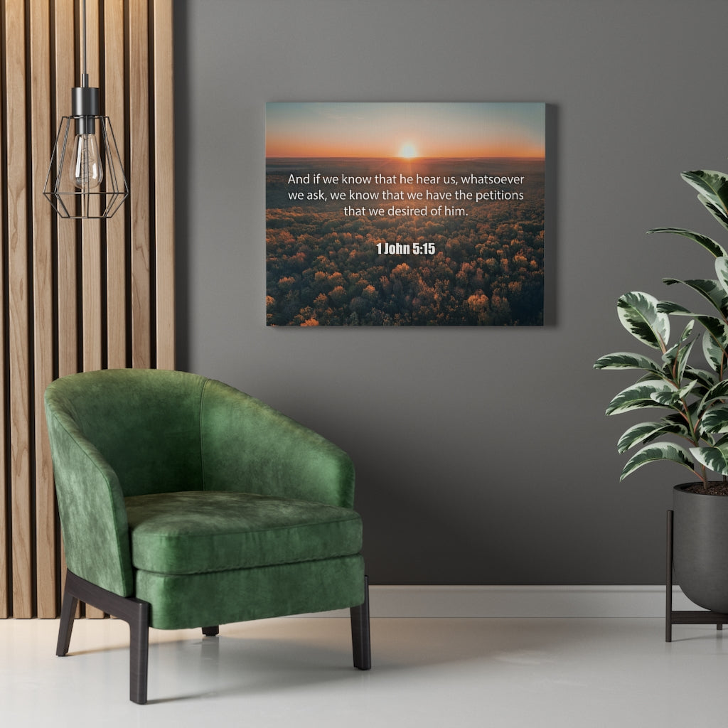 Scripture Walls Whatsoever We Ask 1 John 5:15 Christian Home Decor Bible Art Unframed-Express Your Love Gifts