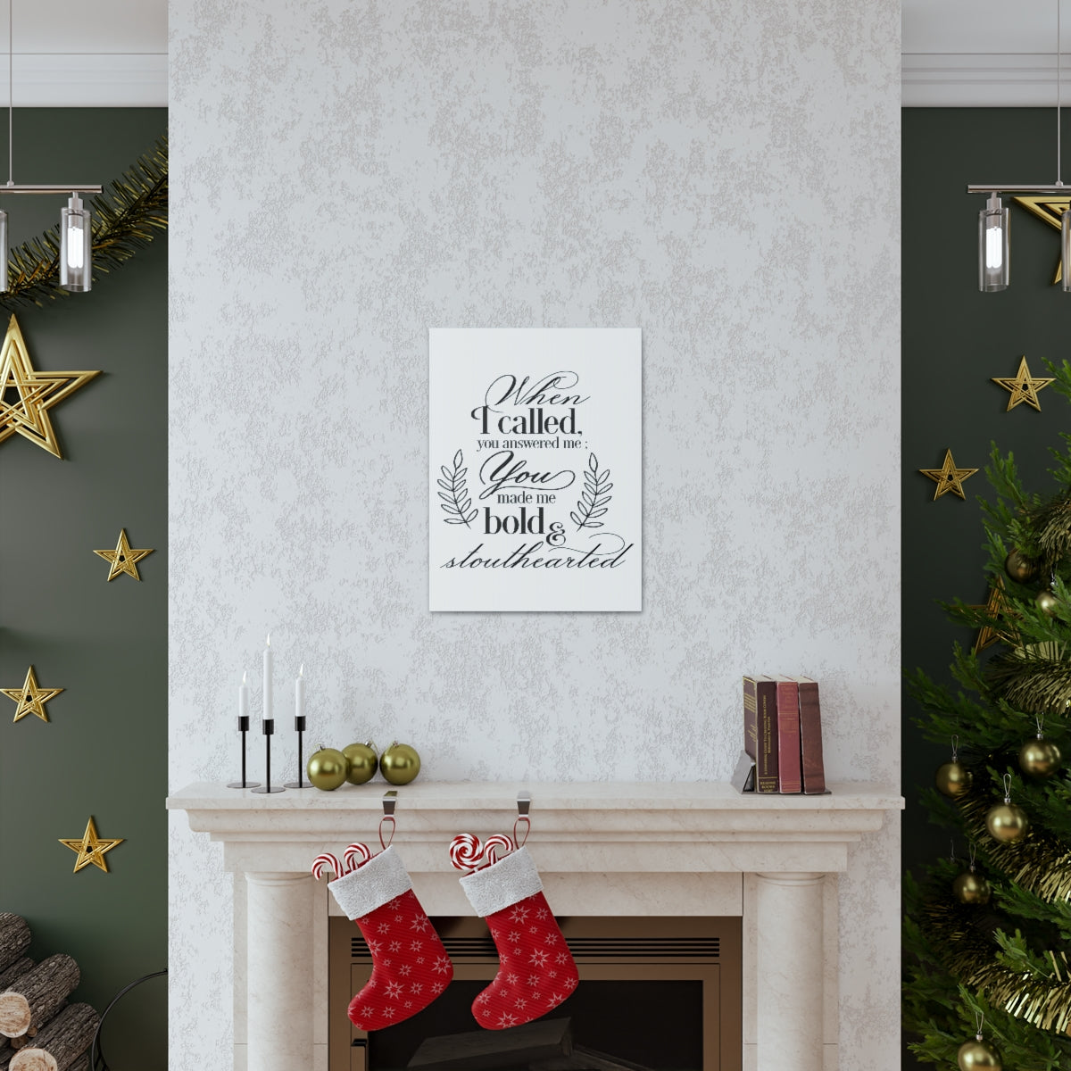 Scripture Walls When I Called Psalm 138 1 Christian Wall Art Print Ready to Hang Unframed-Express Your Love Gifts