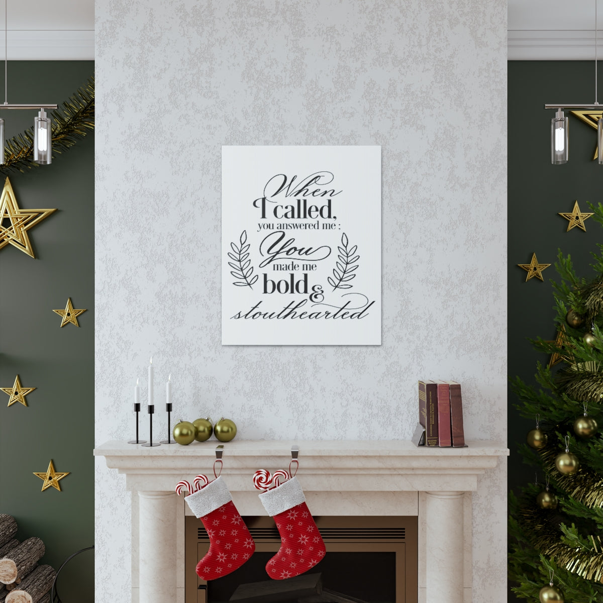 Scripture Walls When I Called Psalm 138 1 Christian Wall Art Print Ready to Hang Unframed-Express Your Love Gifts