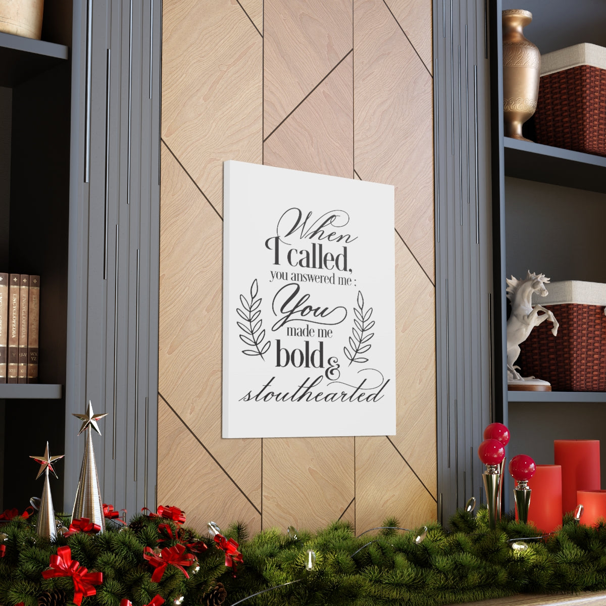 Scripture Walls When I Called Psalm 138 1 Christian Wall Art Print Ready to Hang Unframed-Express Your Love Gifts